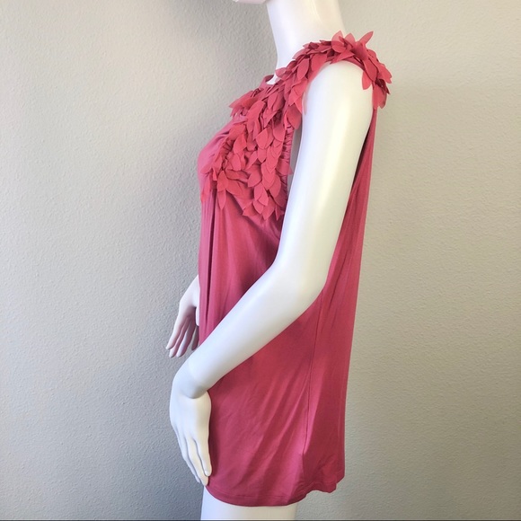Anne Klein Large Pink Sleeveless Top with Petals - Picture 6 of 6